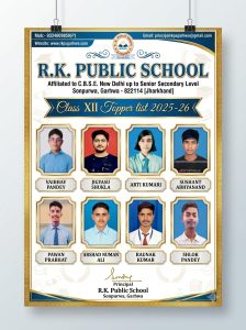 Class XII Topper list 2025-26-